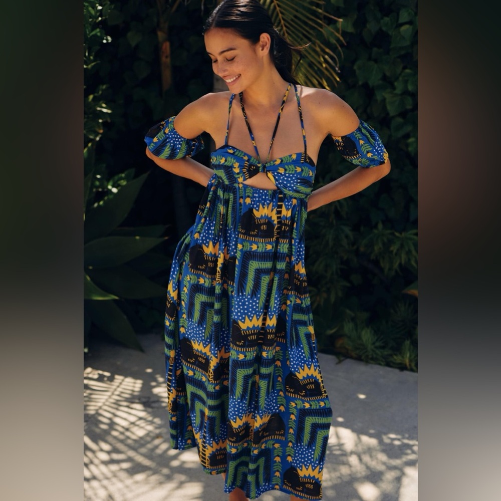 Anthropologie dress with criss cross back,